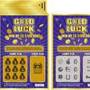 12 Gold Luck Pregnancy Announcement Fake Lottery Scratch Off Tickets, Great Idea for Pregnancy Reveal