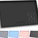 Extra Thick Silicone Mat Waterproof with Raised Edge 34" x 22", Under Sink Mat for Kitchen & Bathroom, Kitchen Cabinet Liner, Multi-Purpose for Storage & Protection, Black