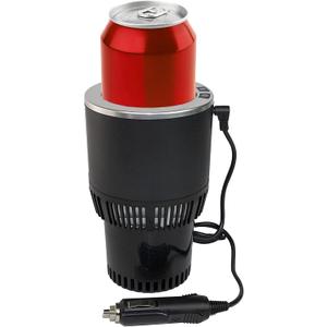 2-in-1 Car Cup Cooler Warmer Smart Temperature Control Travel Coffee Car Cup Holder Smart Car Tumbler Holder Suitable for Coffee, Baby Bottles, Water, Tea, Drinks(Black and Silver)