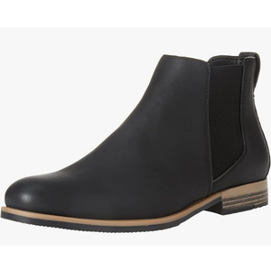 Essentials Men's Chelsea Boot, Black Faux Leather, 8
