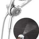 Delta 5-Setting HydroRain 2-in-1 Dual Shower Head with ProClean Spray, Chrome High Pressure Shower Head with Handheld Spray, 1.75 GPM Flow Rate, Chrome 75419