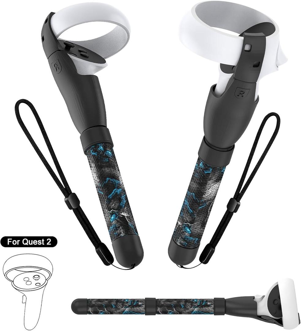 Handle Attachments UG Edition Compatible with Meta Quest 2, VR Controller Accessories for Oculus Quest 2, Gorilla Tag Game Long Arms Sticks, Beat Saber Handle Extensions Grips (Phantom)