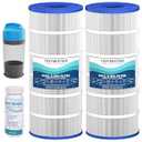 TidyMister Advanced Pool Filter Cartridge TM-8413 Compatible with PWWPC125B, PXC-125, Posi-Clear PXC-150, C-8413, Waterway Proclear 125, FC-2575, L x OD:28-3/ 16” x 8 15/ 16", 125 Sq. Ft, 4 Pack