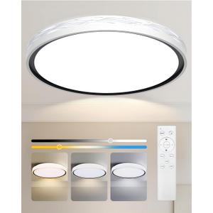 20 Inch Large LED Flush Mount Ceiling Light, 2700K-6500K Dimmable LED Ceiling Light Fixture with Remote, 70W 8900lm Round Modern Ceiling Lamp for Bedroom, Living Room, Hallway (White)