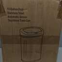 iTouchless SensorCan 13 Gallon Kitchen Trash Can with Lid & Odor Filter  Motion Sensor Stainless Steel Garbage Bin for Home, Office, or Garage  Slim Oval Shape, Large Capacity Design