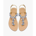 AIJIVOU Women's Rhinestone Flat Sandals, Women Flip Flops with Clip Toe RingBeadeed Rhinestone Crystal Jeweled Sandal Shoes for Summer Beach Oceanside Holiday Outdoor.  9