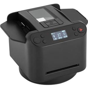 Automatic Card Shuffler and Dealer Machine, 360 Rotating 2-in-1 Eletric Shuffling and Dealing Machine with Wireless Remote, Playing Card Table Accessories for Poker Blackjack (Black)
