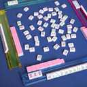 1.2American Mahjong Tile Set, 166 Mahjong Game Set with Pink Color (Tiles Only, No Racks and Other Accessories)
