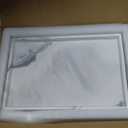 Marble Tray for Bathroom Counter Decor Ceramic Perfume Organizer Vanity Tray for Dresser Jewelry Dish Key Plate Rectangle Marble Sink Trays Countertop Organizer White, Large