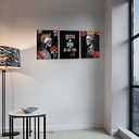 DuoBaorom Gothic Wall Decor King and Queen Wall Art Red and White 12x16 inches