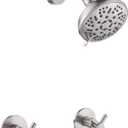 2 Handles Shower Faucet Set,Two Handle Shower Faucet Trim Kit with Rough-in Valve,Wall Mount,Brushed Nickel