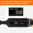 Digital Torque Wrench 3/8" Drive, 0.66-44.29Ft.lbs/0.9-60Nm Range, Electric Torque Wrench with Dual Direction Ratchet, 1% Accuracy with Vibration, Buzzer and LED Alert