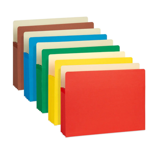Blue Summit Expanding File Pockets, Letter Size, 3.5” Expansion, Assorted Colors – 10 Folders 