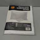 4 Pack 100% Brushed Microfiber Pillow Protector Shams (White, Standard)