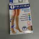 Truform 20-30 mmHg Compression Stockings for Men and Women, Knee High Length, Closed Toe, Beige, X-Large (X-Large (1 Pair))