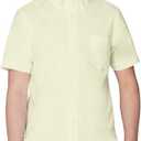 French Toast Boys Short Sleeve Classic Poplin Dress Shirt (18, Yellow)