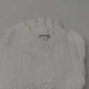 Amazon Essentials Women's Soft Fisherman Cable Long-Sleeve Crewneck Sweater (Medium, White)