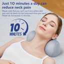ComfortLife Small Neck Stretcher Pillow for Pain Relief, Medium Soft Cervical Traction Device Neck Mild Support Pillow Foam Cervical Neck Pillow for Tension Muscle Relax Relief (Grey)