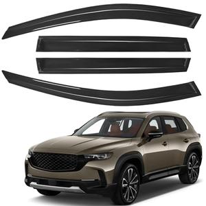 CASDAK Window Visors Rain Guards for Mazda CX-50 CX50 2023 2024 2025, Tape-On Auto Vent Shade Wind Deflectors & Weather Shields for Car Side Windows Anti-Rain 4pcs Smoke