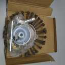 8'' Steel Wire Wheel Brush Weed Trimmer Head for Most Straight-Shaft String Trimmer & Brush Cutter & Weed Eater & Weed Wacker (with 2 Kinds of Blade Adapter Kit)