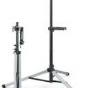 Feedback Sports Sport Mechanic 2.0 Bike Repair Stand With Tool Tray | Strong, lightweight aluminum/steel hybrid frame with spinner knob clamp for stable support; Compact Tool Tray included.