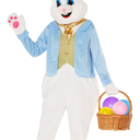 Morph Easter Bunny Costume Adult Deluxe Rabbit Mascot Outfit for Men - Perfect for Easter Costumes and Events Size L