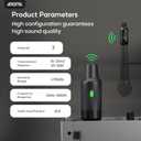 AROMA Wireless XLR Transmitter Receiver, UHF Wireless Microphone Audio System for Dynamic Mics PA Mixer