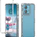Yodueiv for Motorola Edge 40 Neo Case, Moto Edge 40 Neo Case XT23071 Case, Crystal Clear Full Body 3 Layer Heavy Duty Protective Phone Cover Case for Motorola Edge 40 Neo 5G Clear