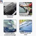Rockrose Windshield Protection Film for Cars - Scratch-Resistant Protective Window Film with 85% VLT - Clear 99% UV Blocking Window Film for Enhanced Visibility in All Weather Conditions - 40 in X 6Ft