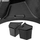 Model Y 5 Seater Rear Trunk Storage Bins with Lids for 2023-2024-(No for 2025 New Model Y Juniper) 2PCS Model Y Rear Trunk Storage Box TPE Waterproof Trunk Organizer Interior Accessories
