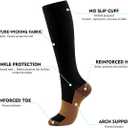 Compression Socks for Women & Men 15-20mmHg Knee High Support Socks for Running Athletic Travel (Black)