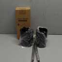 Compact Size Toilet Brush & Holder, 2 Pack, Stainless Steel Handle, Space Saving for Storage, Drip-Proof, Easy to Assemble, Black