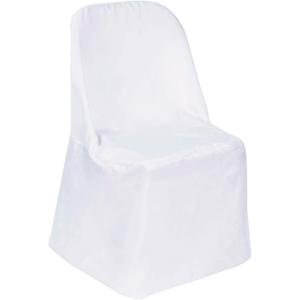 White Folding Chair Cover-Flat-Pack of 34
