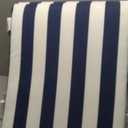 Honeycomb Outdoor Midback, 18.5 x 17, Cabana Stripe Blue & White Chair Cushion for Outdoor Patio Furniture
