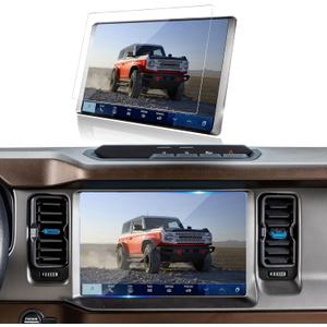 GFJNFG 2025 Bronco Screen Protector For 2022-2025 2026 Ford Bronco Screen Protector 12 Inch For 2025 Ford Bronco Accessories Raptor/Outer Banks/Badlands/Heritage Limited Tempered Glass Anti Scratch