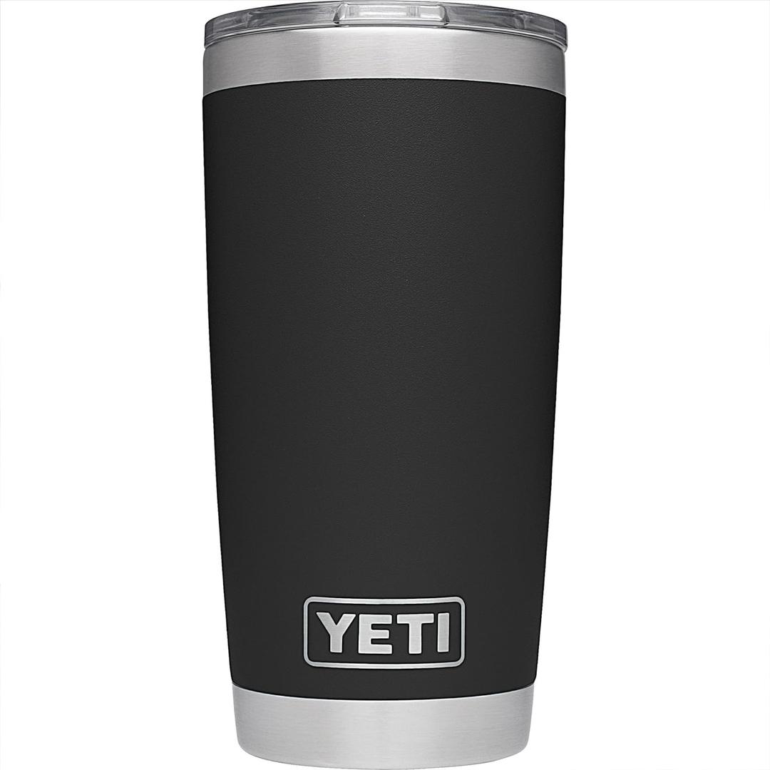 YETI Rambler Vacuum Insulated Tumbler with Lid (Black)
