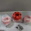 Leveling Lift Kit for 2009-2024 Ram 1500 4WD, 3'' Front Struct Spacers + 2'' Rear Leveling Lift Blocks Kit with Extended Square U-Bolts, Wrinkle Red