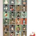 SUNGIFT Wooden Advent Calendar, Dog Wood Reusable Advent Calendar with 24 Drawers, 13 Inch Countdown to Christmas Empty Refillable Advent calendar to Fill 2025