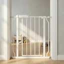 Narrow Baby Gate 24.4-29 Inch Wide Stairs Tension Pet Dog Gates Indoor for Doorways No Drilling Pressure Mounted Metal Pet Gates for Kids