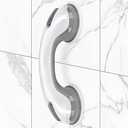 Shower Handle 1 Pack Grab Bars for Bathtubs & Showers, 12 inch Grab Bars for Bathroom with Strong Hold Suction Cup, Balance Bar Safety Hand Rail for Injury, Senior, Elderly Grey