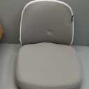 Hbada Office Desk Chair with Flip-Up Armrests and Saddle Cushion, Ergonomic Office Chair with S-Shaped Backrest, Swivel, Mesh, Grey