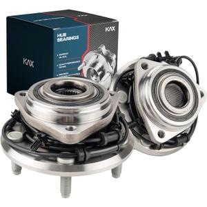 KAX 513272 Pair Front Wheel Bearing Hub Assemblies Compatible with 2007-2010 Jeep Wrangler 5 Lugs W/ABS