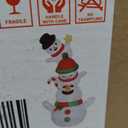 8ft Christmas Inflatables Outdoor Decorations, Christmas Blow up Snowman Built-in Rotating Colorful LED Lights, Xmas Holiday Party Indoor Outdoor Dcor for Yard Lawn Garden