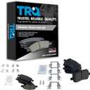 TRQ Front and Rear Brake Pads Ceramic Compatible with 2005-2012 Chevrolet Cobalt 2008-2012 Malibu 2008-2010 HHR 2005-2010 Pontiac G6 2007-2008 G5 2007-2009 Saturn Aura 2005-2007 Ion (BFA12938)