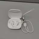 True Wireless White Earbuds with LCD Case