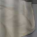 Dynamene Ivory Fabric Shower Curtain - Waffle Textured Heavy Duty Cloth Curtains for Bathroom, 256GSM Hotel Luxury Weighted Polyester Bath Curtain Set with 12 Plastic Hook, 72Wx72H,Cream/Ivory