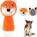 Fida Squeaky Dog Toys for Aggressive Chewers 3 in 1, Dog Chew Toys with 3 Layers,Interactive Dog Toys for Large Dogs Balls to Keep Them Busy for Small Medium Dogs(Fox)