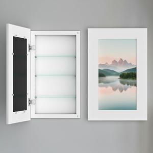 Houseables Medicine Cabinet No Mirror, Recessed Medicine Cabinet, Hidden lin Wall Niche, Without Mirror, Picture rame, Concealed, Built In, Between Stud Shelf Insert, For Bathroom Storage 14x24, 1727