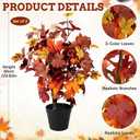 2 Pcs Fall Trees for Porch 2ft Artificial Maple Trees Autumn Decor