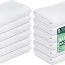 10 x White Bath Towels (Pack of 12, 22x44 Inches) - Economy, Lightweight, Quick Drying - Bulk Sets for Commercial Uses, Gym, Salon, Spa & Hair